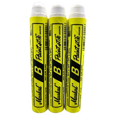 3 Markal B White Paintstik Tire Chalk Paint Sticks Crayon Surface Marker