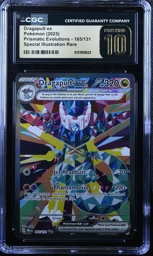2025 POKEMON ENGLISH PRISMATIC EVOLUTIONS #165 DRAGAPULT EX CGC 10 PRISTINE
