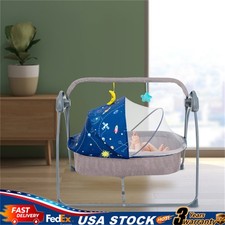 Electric Baby Swing Motorized Bluetooth Swing Music Cradle Rocker Chairs 55lbs