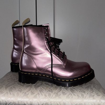 Dr. Martens Stiefelette rosa metallic glänzend Leder Größe 37