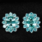 Bluish Green Paraiba Tourmaline 4.40Ct 925 Sterling Silver Handmade Earrings