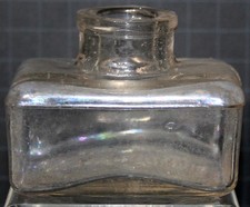 "DIAMOND INK CO." Base Embossed DIAMOND Inc. Co. Glass Ink Well bottle V 1910's