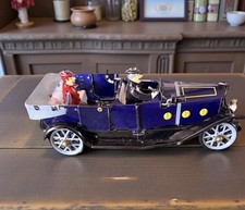 Not Repo Vintage Tin Wind Up Old Fashion Limo Car with 2 People Comes With Key