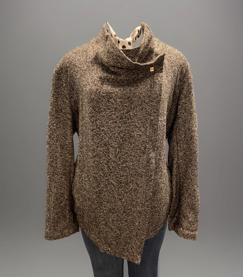 Cárdigan abierto en cascada Eileen Fisher espiga suéter de gran tamaño XS Foto 3 de 4