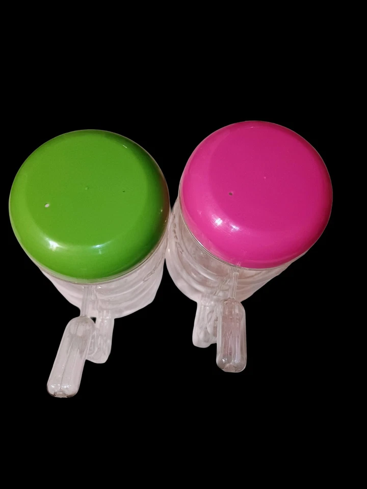 Set OF 2 Plastic Sip-A-MUG with Built-In straw, 14 Oz/414 mL Clear With Color Li - Image 2 of 4