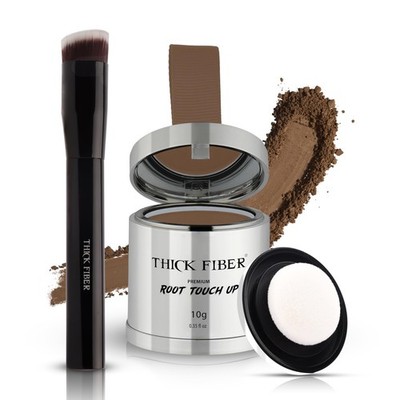 Thick Fiber Root Touch Up Powder for Gray Roots, Thinning Hair & Bald Spots