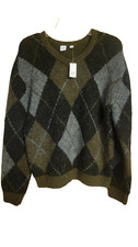 NWT Gap Kids Boys XXL 14-16 Dark Green Argyle...