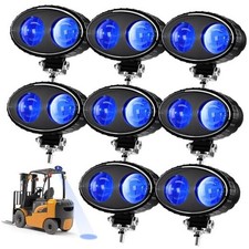 Pack LED Forklift Lights Blue Spot Safety Warning Light Aluminum Alloy Shell 8