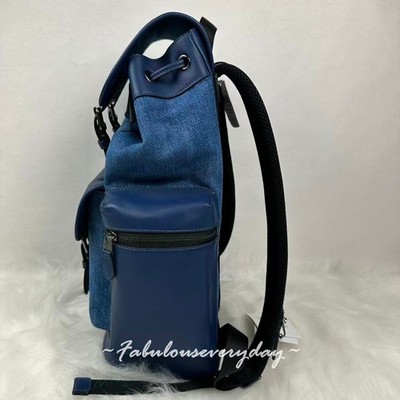 Coach Men's Sprint Backpack In Denim/Deep Blue Colorblock CBI76 | eBay