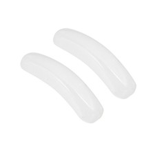 2 Pcs 36 x 10 mm Natural Curved Quartz Stone Crystal, White Crystal