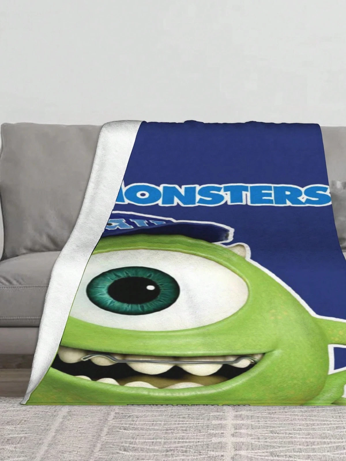 Disney Funny Mike Wazowski Cozy Blanket Fuzzy #7