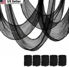 Halloween Creepy Cloth Black Spooky Outdoor Indoor Decor 30x72 in 5Pcs USA