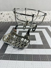 Vintage Chrome Soap Dish w/ Sponge Holder for...