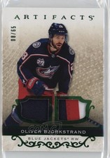 2021-22 Upper Deck Artifacts Emerald Material Relics 8/65 Oliver Bjorkstrand 0c3