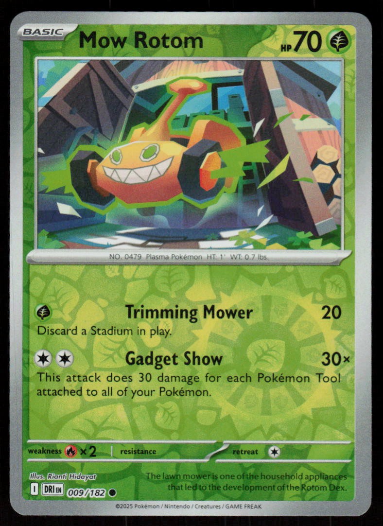 Mow Rotom 009/182 Common Destined Rivals Pokemon Reverse Holo Near Mint