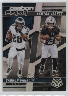 2025 Mosaic Carbon Copy Silver Prizm Ashton Jeanty Saquon Barkley Rookie RC 1ny5