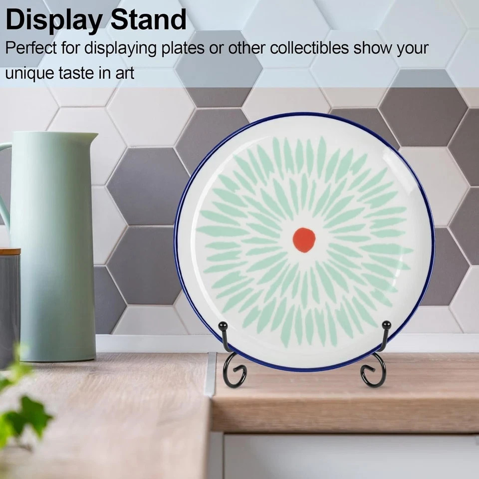 vivinin 5 Pack Plate Stands For Display,Plate Holder 6 '',Picture Frame Black