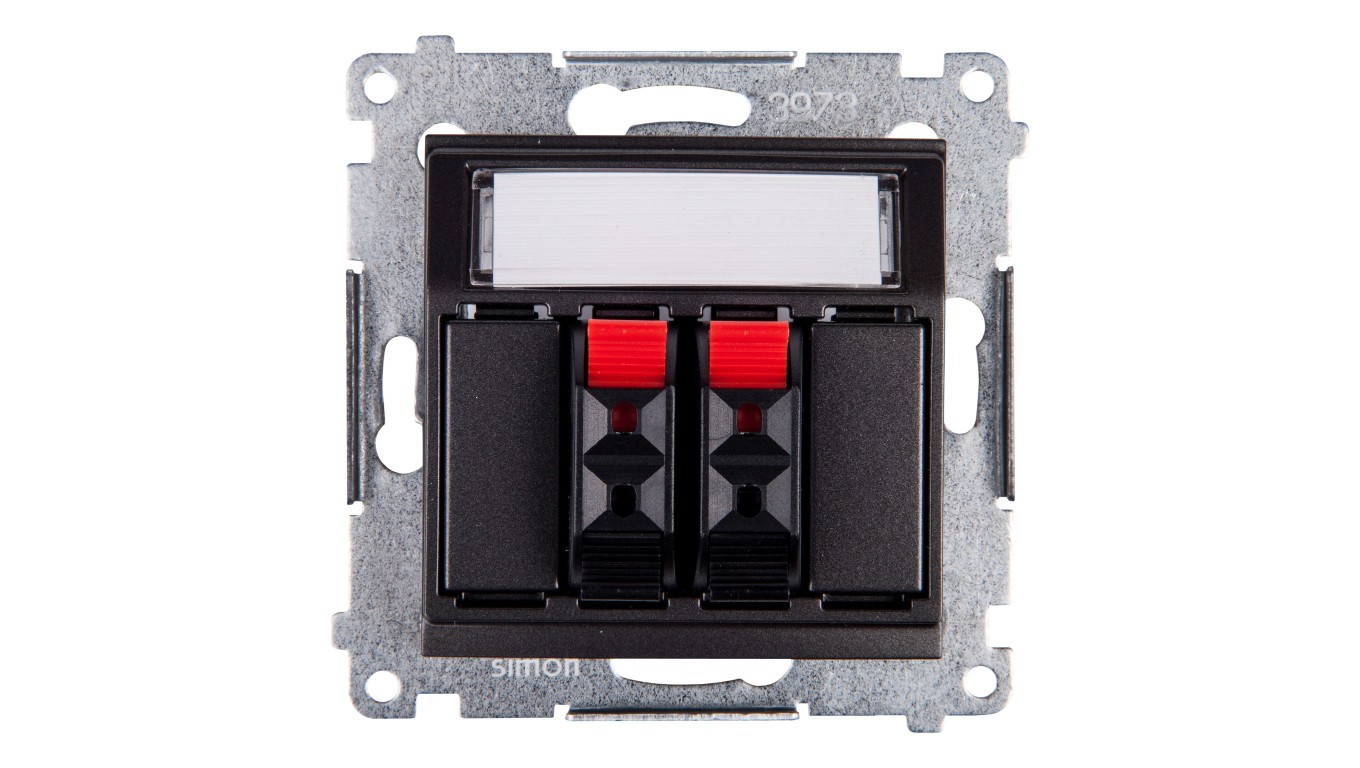 Simon 54 Speaker Jack Double Charcoal DGL32.01/48