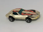 Vintage 1975 Hot Wheels Golden Machines Diecast Chrome Gold Corvette Stingray HK