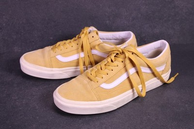 Vans Sneaker Old Skool Skaterschuhe gelb weiß Gr. 40,5 Nubuk Leder BC1949