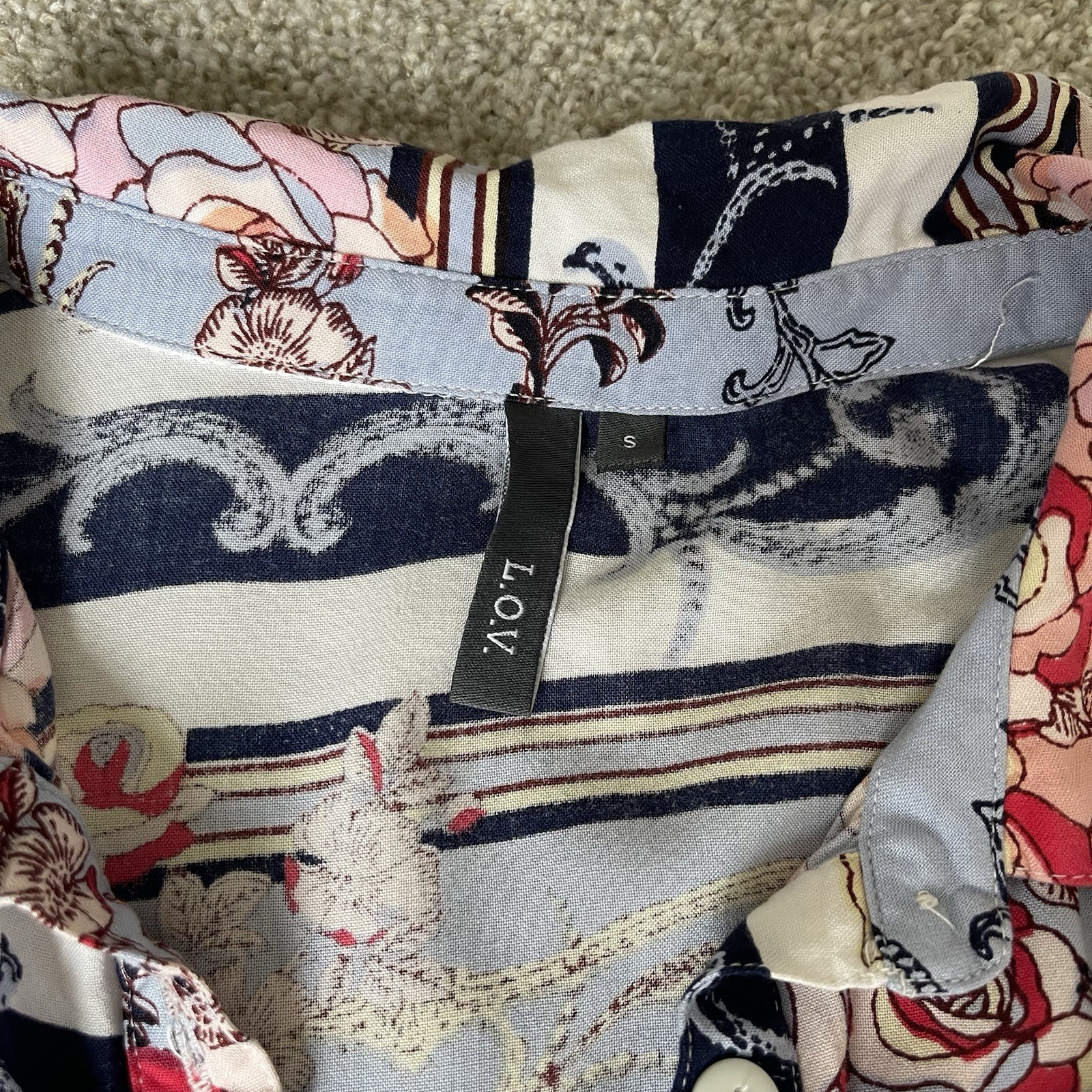 LOV by Westside Patchwork Mixed Print Floral Boho… - image 10