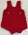 Vintage C.I.Castro&Co Red Velvet 1-piece Baby Romper "Jon Jon" 18 Months — photo 1
