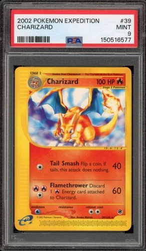 Pokemon Charizard Expedition NON Holo Rare #39 PSA 9 Mint