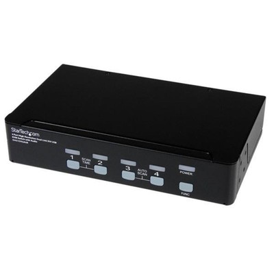 StarTech.com 4 Port Dual Link DVI USB KVM Switch mit Audio - DVI KVM Desktop Ums