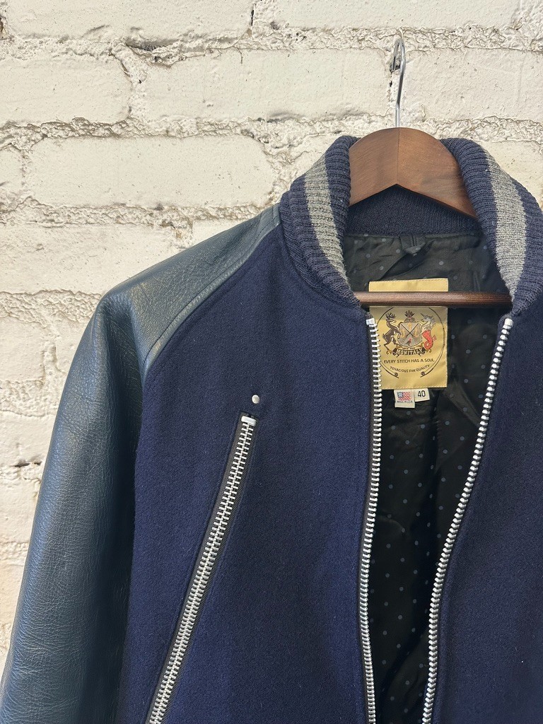 Monitaly Sample Varsity Jacket Leather Wool Yuki Matsuda One of a