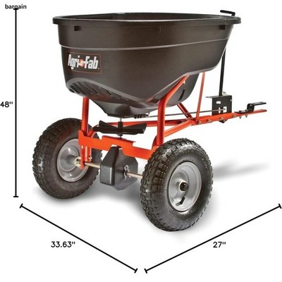 Agri-Fab 45-0463 130 lb. Tow-Behind Lawn & Garden Broadcast Spreader, NEW