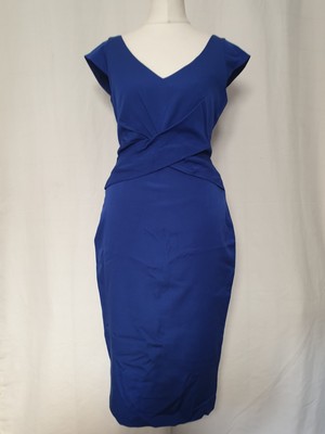 Coast BNWT Women's Cobalt Blue Cap Sleeve Matena Shift Dress UK 8 RRP £139.99
