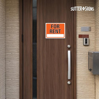 4 Pack Plastic For Rent Sign With Space For Fill In 14 X 11 Waterproof Rent Window Home Office Rental Property House Business Car Apartment Outdoor Other - View #4