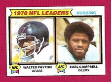 1978 NFL LEADERS - WALTER PAYTON NFC & EARL CAMPBELL AFC - NM/M