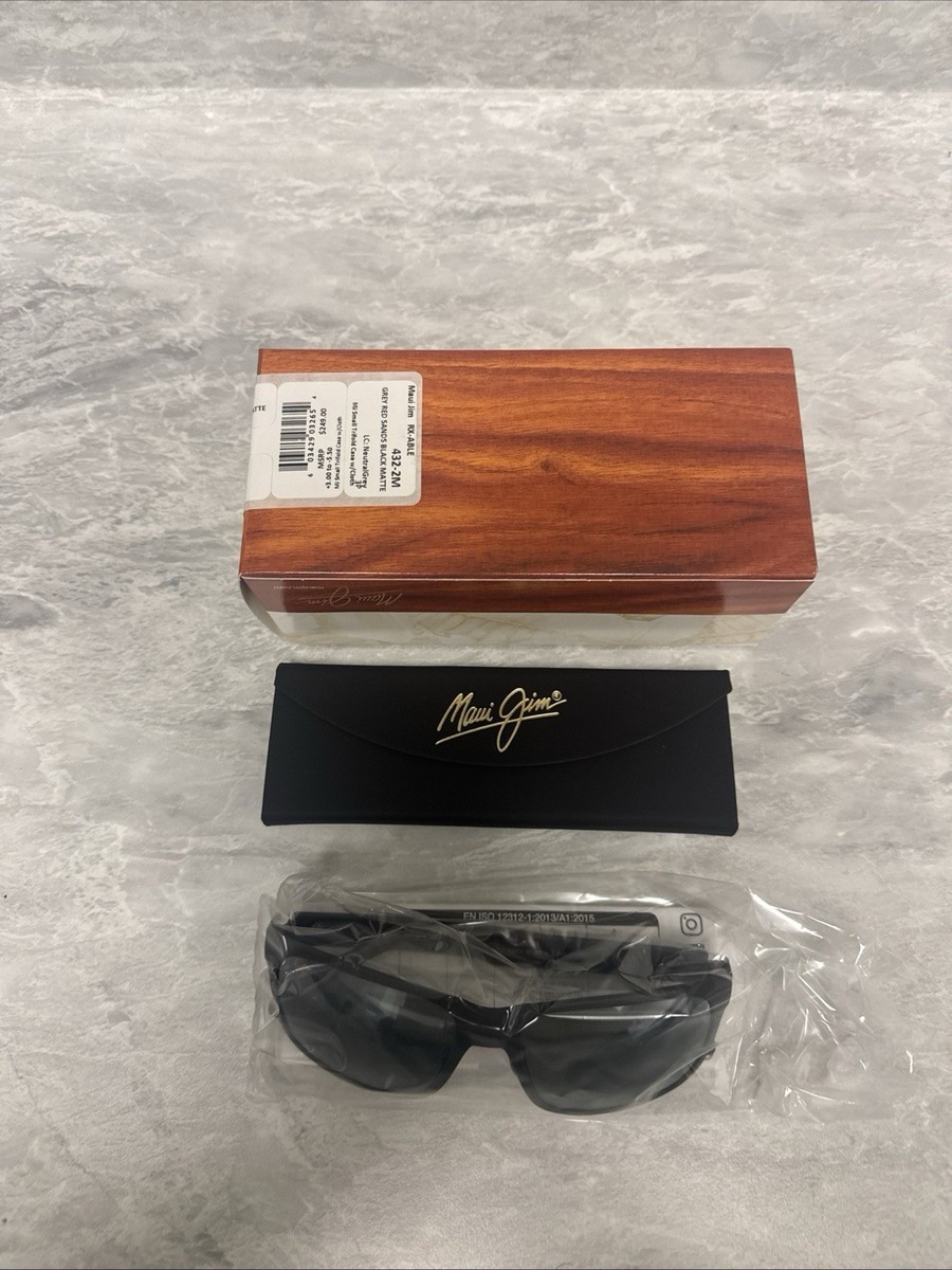 MAUI JIM | NEW | RED SANDS | 432 - 2M | MATTE BLACK | NEUTRAL GREY