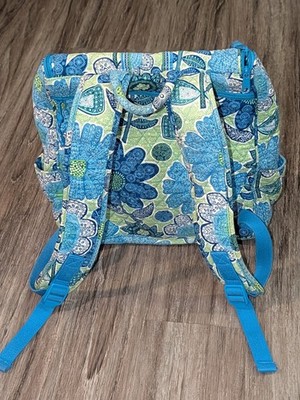 Vera Bradley Double Zip Backpack Doodle Daisy Floral Print  display picture 3