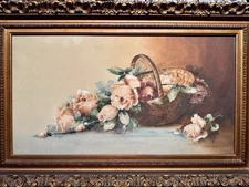 Fine Antique 19th Century Still Life Impressionist  Painting Old Realism