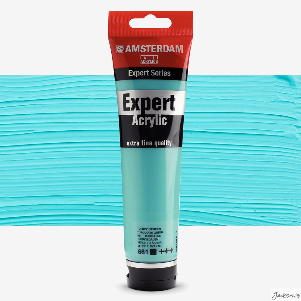 Royal Talens Amsterdam Expert Acrylic Paint Tube 150ml Turquoise Green