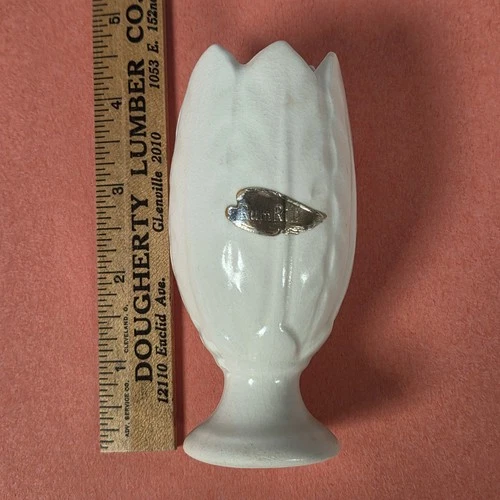 Red Wing Rumrill Art Pottery 4" Mini Vase #652 What Nots original silver sticker