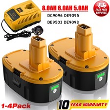 8.0Ah For DeWalt 18V Battery DC9096-2 DC9098 DW9095 DC9096 DE9503 DC212 Drill