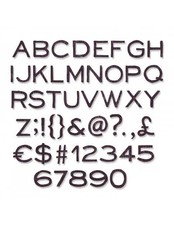 Fustelle Big Shot Sizzix Thinlits Alfanumerico Sottile Scrapbooking