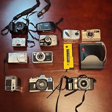 Vintage Camera Lot 13 Fujifilm Kodak Canon Olympus Yashica Polaroid Untested