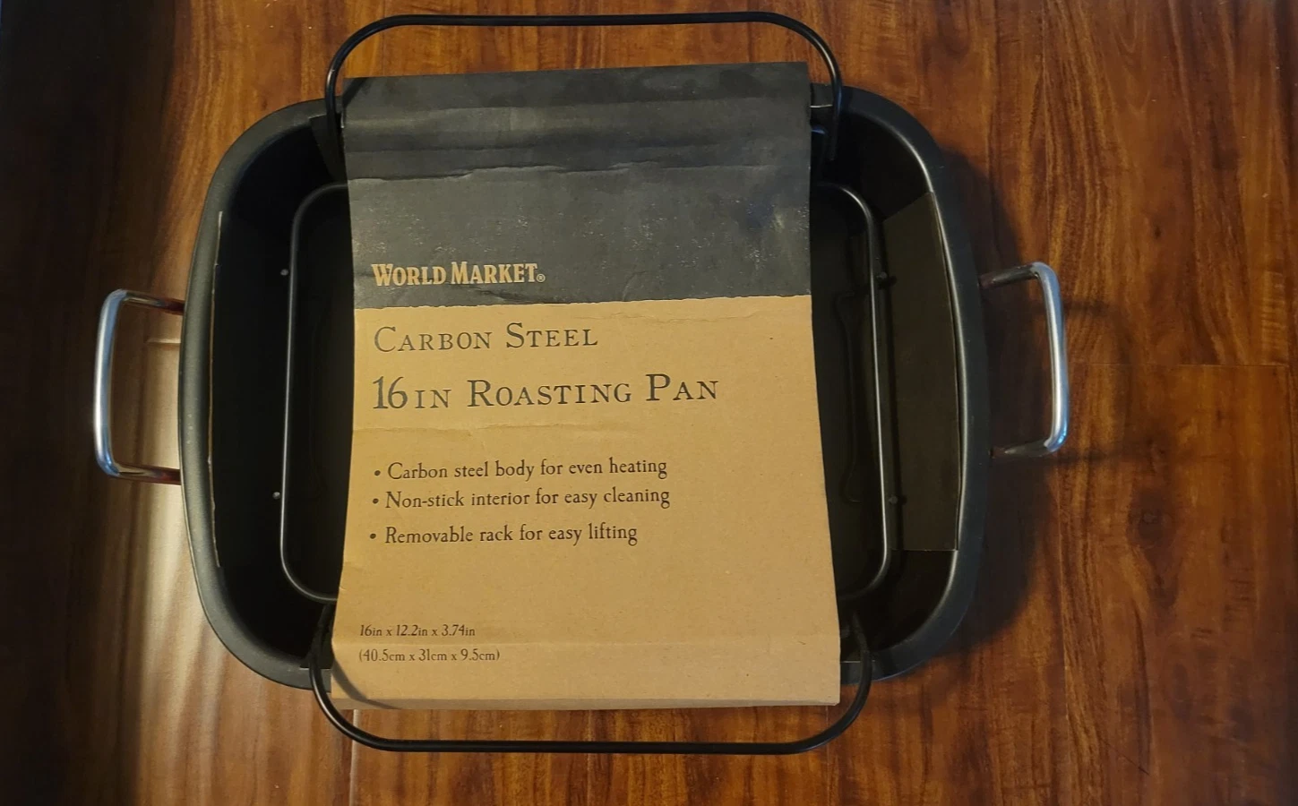 World Market 16x12x3.5" Roasting Pan With Rack