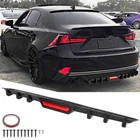 For Lexus IS250 IS350 Carbon Fiber Rear Bumper Diffuser w/ LED Brake Tail Light