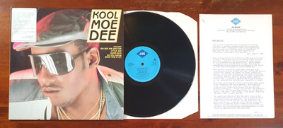 Kool Moe Dee LP PROMO INSERTS Jive UK HYPE STICKER HIP 44