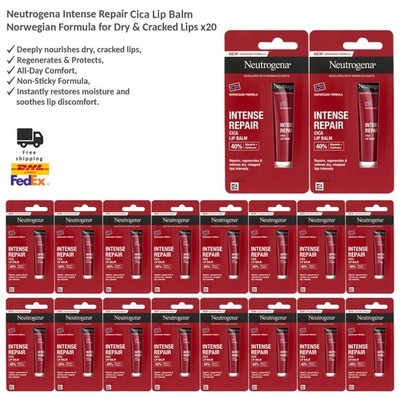 Neutrogena Intense Repair Cica Lippenbalsam für Trockene Lippen 20x15ml