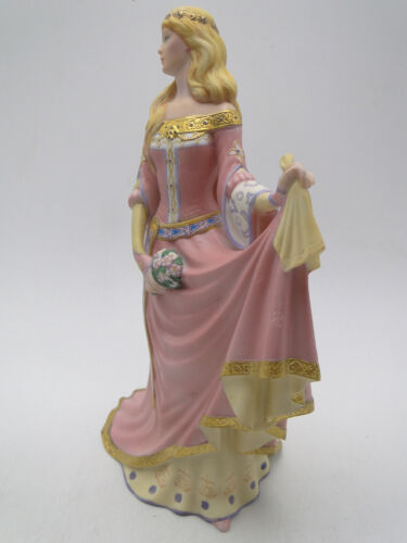 1990 Lenox 9in Figurine "Guinevere" hand painted gold trimmed porcelain woman - Picture 2 of 7