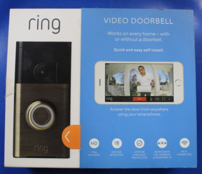 Ring Video Doorbell HD 1080p WiFi Night Vision NEW In Box - Main Image