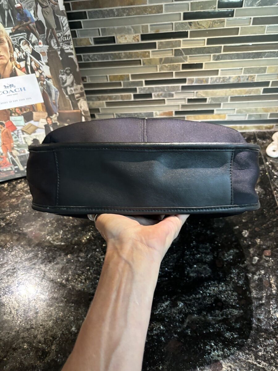 Vintage Coach Neo Ergo Pocket Zip Neoprene & Leather Satchel Vintage Coach Neo Ergo Pocket Zip Neoprene & Leather Satchel