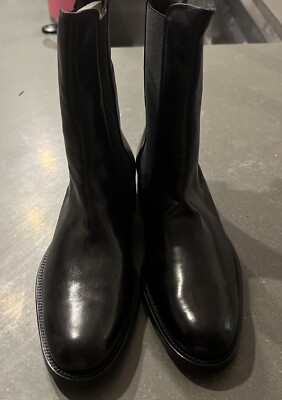 New Pertini Leather Black Boots Shoes. Size 37.5