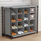 4 Tier Cubes Shoe Rack Storage Shelf Corner Shoes Cabinet Organiser Stand Unit